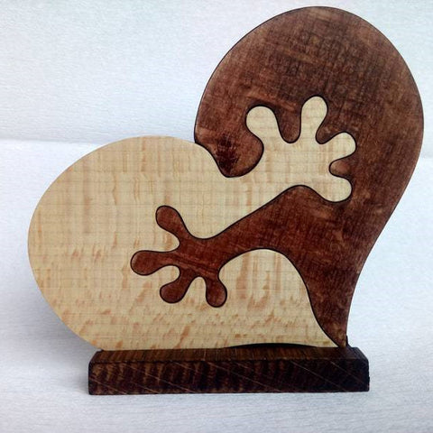 Valentines Day Gift Wooden Heart Love Desktop Ornament Wooden Decoration